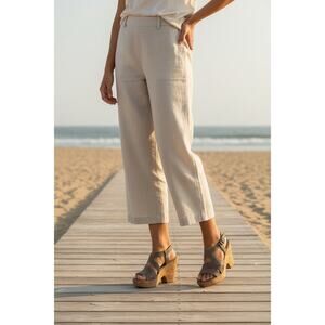 Gray/brown wedge sandals, size 6 NEW